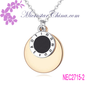 Nouveau arrivé haute qualité stock mode ronde pas cher gravé love you oui <span class=keywords><strong>je</strong></span> aime <span class=keywords><strong>te</strong></span> aime collier - Product Image 6