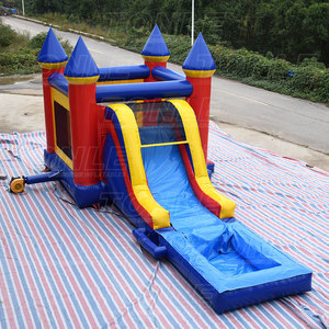 Comercial barato <span class=keywords><strong>Casa</strong></span> de rebote de agua desmontable <span class=keywords><strong>con</strong></span> piscina/inflable mojado deslice combo para venta - Product Image 3