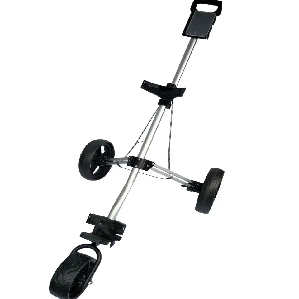 Hot Koop 3 Wielen Licht Gewicht Aluminium Vouwen Golf Trolley met voetrem de wiel