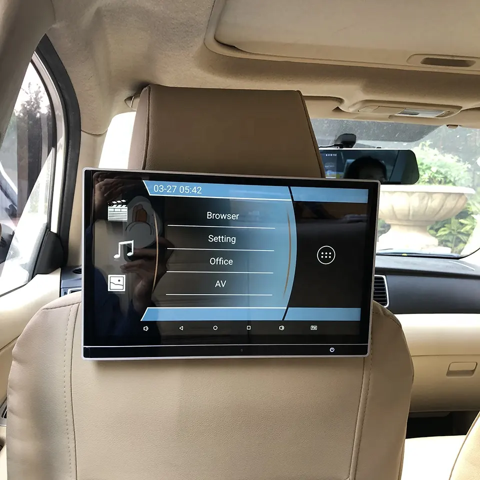 Monitor Sandaran Kepala Kursi Mobil 12.5 Inci, Layar LCD untuk VOLVO S60 V40 V60 V90 XC90 XC40 Sistem Hiburan Belakang WIFI USB FM