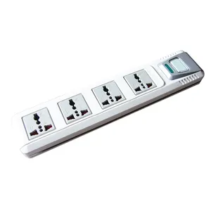 Centre Button Customize Extension Socket With 4 Outlet Universal Plug