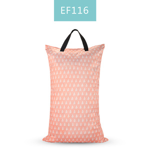 Elbaby tas penyimpan perjalanan besar bayi, kantung kain popok basah portabel ukuran besar dapat dicuci - Product Image 5