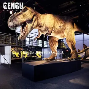 Modelo realista robótica do dinossauro interno,