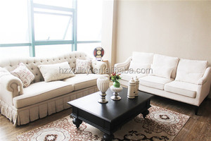 Estilo de país de américa muebles para el hogar antique <span class=keywords><strong>I</strong></span> en forma de tejido 3 plazas sofá - Product Image 5