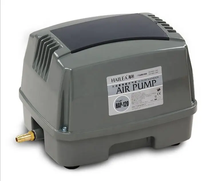 Высоконадувной диафрагменный воздушный насос для пруда Koi, 120 л/мин. Переменного тока