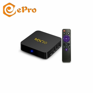 Di vendita caldo MX10 Smart TV Box Android 8.1 Quad Core 64bit DDR4 4 gb 32 gb 4 k HD Wifi 100 m LAN USB3.0 <span class=keywords><strong>internet</strong></span> tv box set - Product Image 1
