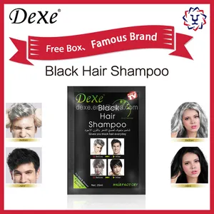 Meilleur shampoing instantané professionnel pour cheveux italiens, couleur noire, Permanent, noir, 25ml x 10