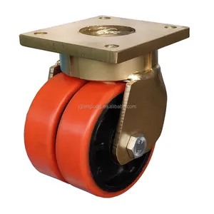 4 polegada melhor qualidade 35mm resistente roda dupla industrial caster