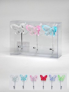 Juego de ganchos de ropa de metal con diseño de flores con succión para baño para hoteles - Product Image 3