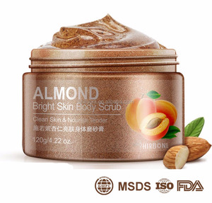 almendra/manteca de karité orgánica cuidado de la piel limpieza profunda para blanquear Hidratante Corporal exfoliante OEM/ODM - Product Image 2