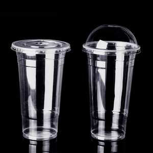 700B 20oz 600ml high clear transparent bubble tea disposable cold drink cup plastic cup with lid