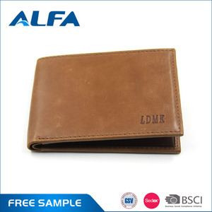 Alfa Productos Más Demandados Bajo Precio Humano Delgada Billetera de Cuero Genuino - Product Image 1