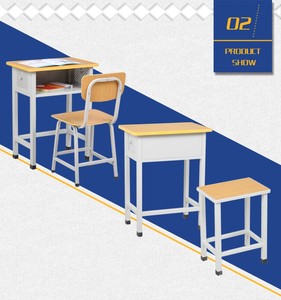 Juego de muebles modernos para escuela, silla de acero para adolescentes, escritorio de estudiantes de metal con cerradura - Product Image 4