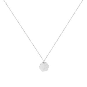Donne <span class=keywords><strong>Minimal</strong></span> Gioielli In Oro Esagono Geometrico Della Collana Del Pendente Dainty Numero Personalizzato Collana di Parola - Product Image 4