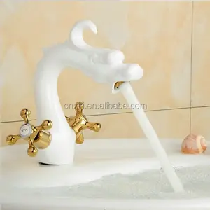 (A4161) bathroom faucet white Dragon Faucets White waterfall basin mixer faucet