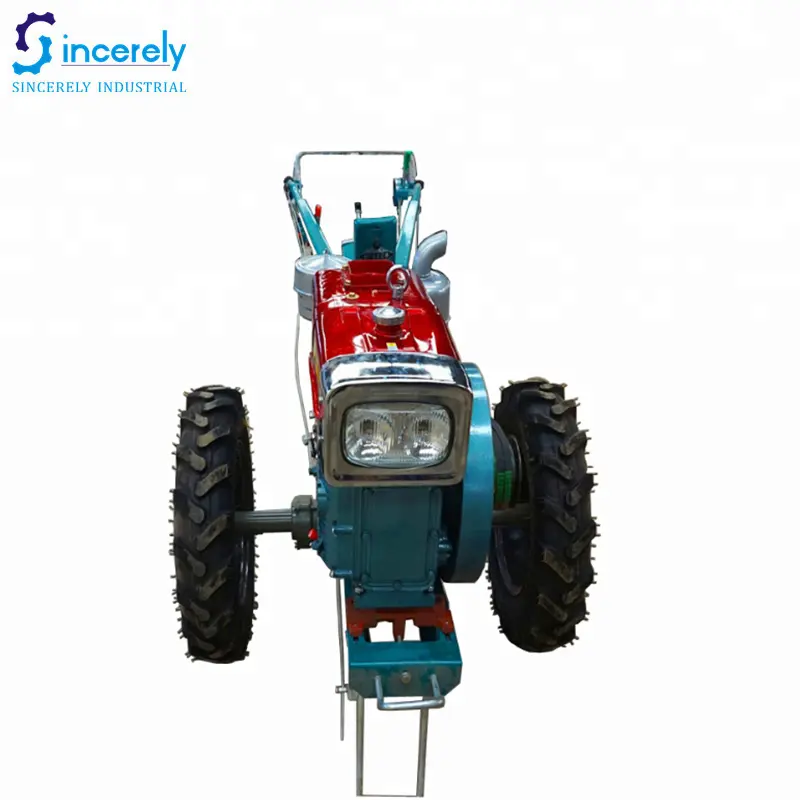 15HP dos ruedas tractor o operada a mano tractor con asiento y plough