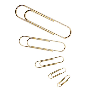 <span class=keywords><strong>Taille</strong></span> mixte Grands trombones Plaque d'or de haute qualité Trombones géants en métal Jumbo - Product Image 4