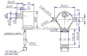 มอเตอร์สเต็ปเปอร์28BYJ48 28BYJ-48 <span class=keywords><strong>DC</strong></span> 12V 4เฟส<span class=keywords><strong>5</strong></span>สายลดมอเตอร์สเต็ปเปอร์มอเตอร์เกียร์28BYJ-48-12V - Product Image 3