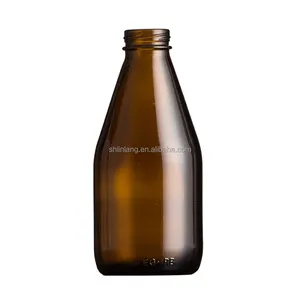 Shanghai Linlang, venta al por mayor, de 7 oz de vidrio ámbar botella pequeña, 200ml