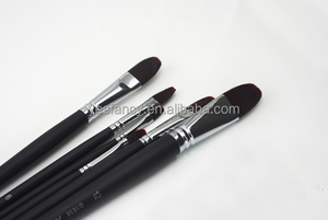 Precio barato de pelo de nylon cabeza avellana cepillos de pintura de acuarela - Product Image 2