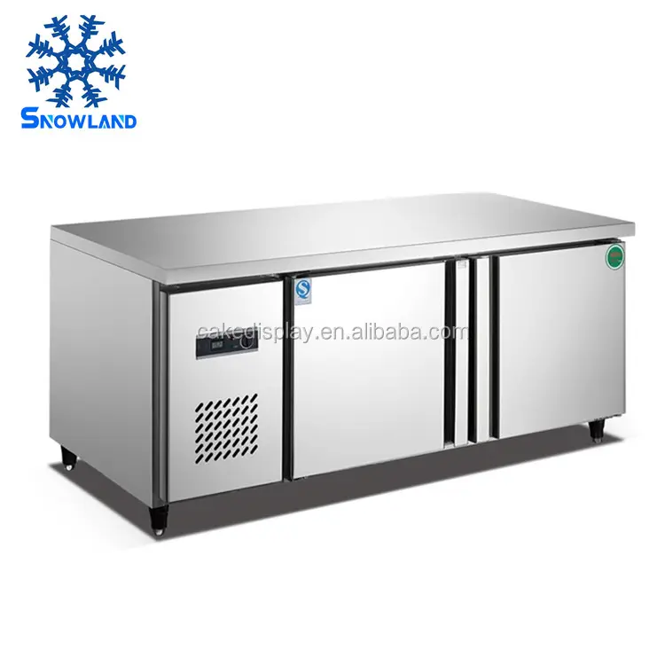 2 Doors Under Counter Refrigerator Workbench Fridge Refrigeration Equipment Manufacturer