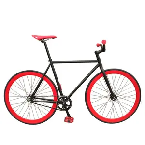 Vélo à pignon <span class=keywords><strong>fixe</strong></span> 700c en gros OEM, vélo de route d'usine avec fourche en acier et système de frein à disque - Product Image 1
