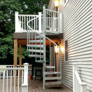 <span class=keywords><strong>Escalier</strong></span> en <span class=keywords><strong>colimaçon</strong></span> en métal <span class=keywords><strong>blanc</strong></span> d'occasion pour l'extérieur à vendre - Product Image 5