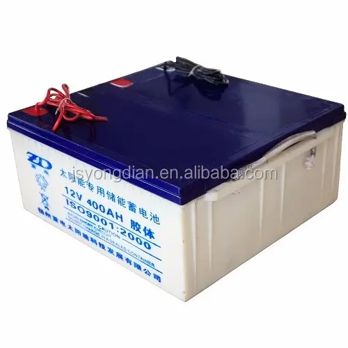 Solar Batterij 12V 400ah Batterij Gratis Verzegelde Wit & Blauw Ce Rohs Iso 400 Ah 561*170*250 Mm 3 Jaar 50-400AH 33.5Kg Cn; jia YD-12V