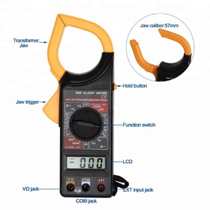 Kkever Alat Pengukur Resistensi Digital, DT266 Ac Dc Daya Digital Penjepit Meter Multimeter - Product Image 3