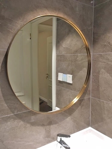 Engineering Hotel Project <strong>Mirror</strong> Modern Luxury Hotel Bathroom Decorative Antique Gold <strong>Round</strong> <strong>Wall</strong> <strong>Mirror</strong> - Product Image 5