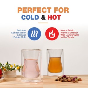 JHROC07 180ml A Doppia Parete Bere Occhiali Termico Tumbler Tazza per il Caffè Turco Pentola di Acqua Birra o Succo di Frutta - Product Image 2
