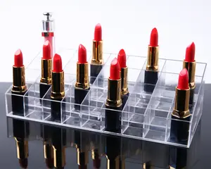 400336 heißer Verkauf klarer Acryl Make-up Lippenstift Organizer mit Lippenstift halter