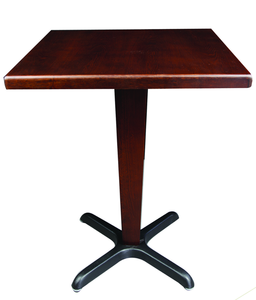 Moderno tavolo da pranzo quadrato con mobili ristorante in legno massello per alberghi mobili in legno contemporaneo in legno accenti metallici - Product Image 4