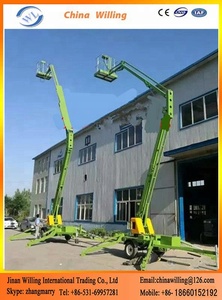 Trailer gemonteerde cherry picker opvouwbare arm lift antenne boom lift WL-16 - Product Image 6