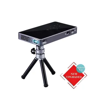 P8I Mini Video Projector DLP 1G 8G Android7.1 RK3128 5G Wifi Portable Home Theater projector