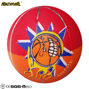 Rubber basketball size 3 basketball/12 panels colored drawing balls - Product Image 5