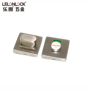 WC ตัวล็อกประตูกั้นห้องสุขาสี่เหลี่ยมสแตนเลส304ตัวล็อกแบบหมุนด้วยนิ้วโป้ง - Product Image 2