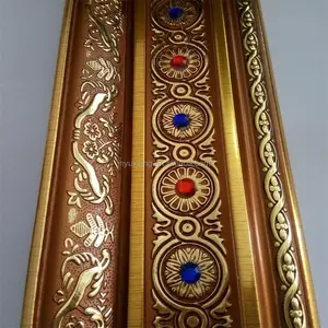 gold color new design plastic ps cornice moulding line from china yiwu