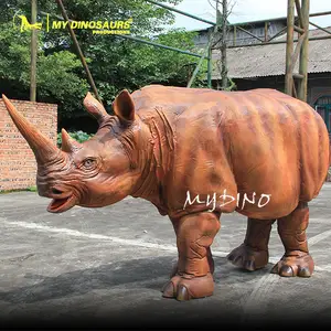 My Dino D28 Kostum Pertunjukan Panggung Hewan Karnaval Silikon Rhino