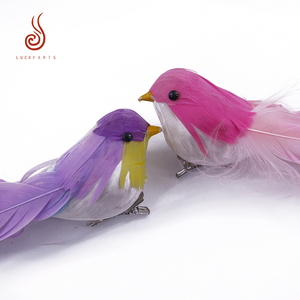 Hot bán màu hồng và màu tím nhân tạo Peacock Feather <span class=keywords><strong>Bird</strong></span> Đối với trang trí nội thất - Product Image 3