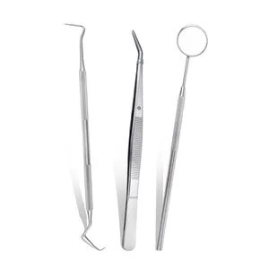 3 Pcs En Acier Inoxydable de Qualité Chirurgicale Dentiste Outils Hygience Kit Comprend Dentaire Pick