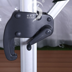 Loisirs de plein air 360 degrés Rotation solaire LED lumières Parasol parapluie romain - Product Image 5