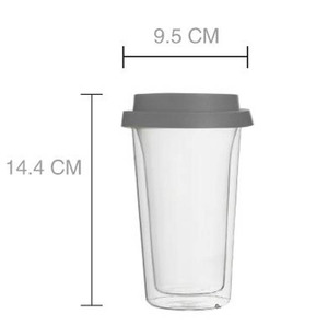 Antiguo portátil taza de té de vidrio taza de café con tapa de silicona - Product Image 1