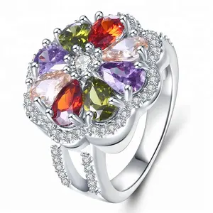 Zhefan แหวนแทนซาไนต์แท้เงินแท้925,แหวนนิ้วมือออกแบบสำหรับผู้หญิงแหวนเงิน925พร้อมหินสีฟ้า