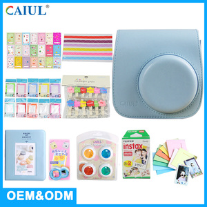 Sac pour appareil photo <span class=keywords><strong>Instax</strong></span> Mini jaune avec album photo à cadre, autocollants et filtres, miroir <span class=keywords><strong>selfie</strong></span> - pour accessoires vidéo et appareil photo - Product Image 4