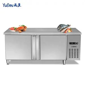 Stainless Steel Pizza Refrigerator Refrigeration Equipment Commercial Salad Table Compressor Fridge