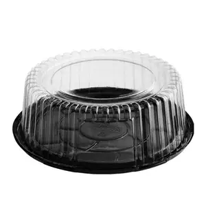 Aangepaste Pet Transparante Wegwerp Plastic Ronde Wedding Cake Verpakking Container Dozen Voor Cake Verpakking