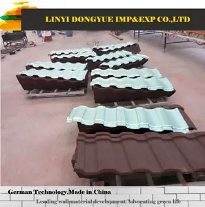 Shandong dongyue artificial fábrica paja teja de techo piedra recubierta de acero cubierta
