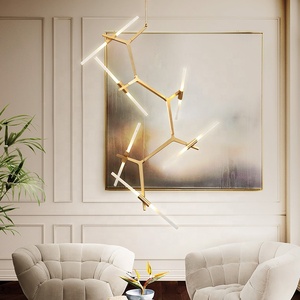 Modern Acrylic <strong>Chandeliers</strong> Art LED Hanging Light Creative Zinc Alloy Branch <strong>Chandelier</strong> - Product Image 2