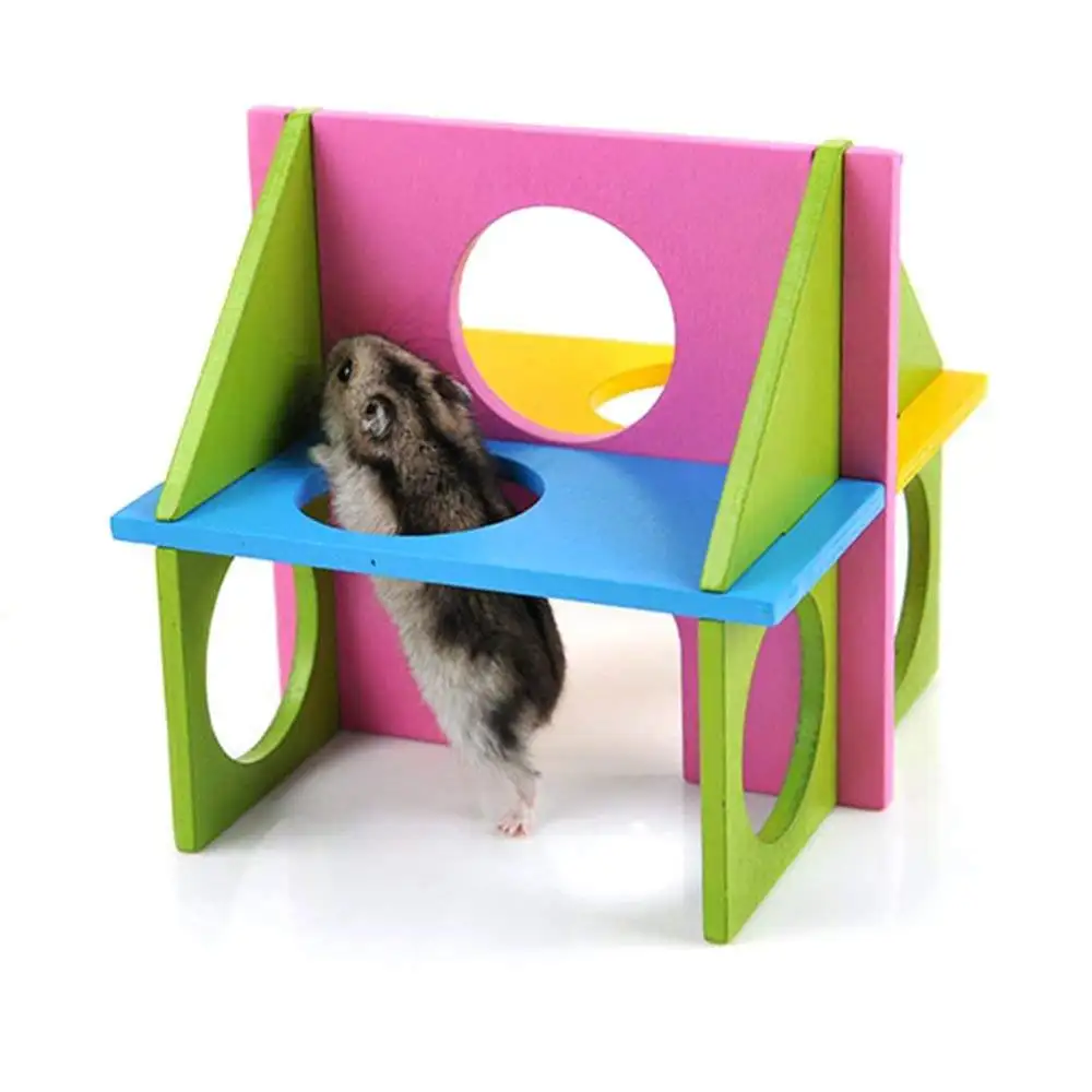 Gỗ Thùng Đồ Chơi cho Động Vật Nhỏ, Nhai đồ chơi cho Chuột và Dwarf Hamster Chuột Sân Chơi